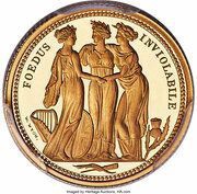 ¼ Sovereign - Elizabeth II Three Graces, United Kingdom, 2020 reverse image