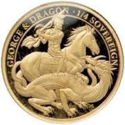 ¼ Sovereign - Elizabeth II 200th Anniversary George and the dragon, United Kingdom, 2021 reverse image