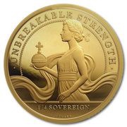 ¼ Sovereign - Elizabeth II Platinum Jubilee, United Kingdom, 2022 reverse image