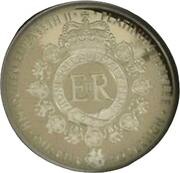 ¼ Sovereign - Elizabeth II Platinum Jubilee; Platinium Proof reverse image