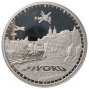 50 Pence - Elizabeth II 75 Anniversary D-Day - Sword reverse image