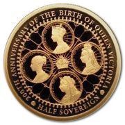 ½ Sovereign - Elizabeth II The 200th Anniversary of Queen Victoria, United Kingdom, 2019 reverse image
