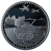 50 Pence - Elizabeth II 75 Anniversary D-Day - Juno reverse image