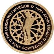 ½ Sovereign - Elizabeth II Unknown Warrior reverse image