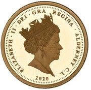 ½ Sovereign - Elizabeth II VE Day obverse image