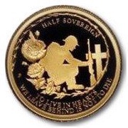 ½ Sovereign - Elizabeth II Remembrance WWI, United Kingdom, 2021 reverse image