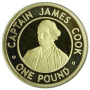 1 Pound - Elizabeth II Captain James Cook, United Kingdom, 2008 reverse image