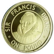 1 Pound - Elizabeth II Sir Francis Drake, United Kingdom, 2008 reverse image