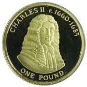 1 Pound - Elizabeth II Charles II, United Kingdom, 2008 reverse image