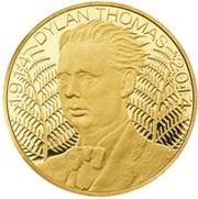 1 Pound - Elizabeth II Dylan Thomas, United Kingdom, 2014 reverse image