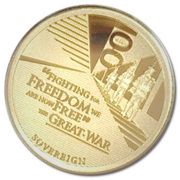 1 Sovereign - Elizabeth II Fighting For Freedom, United Kingdom, 2018 reverse image