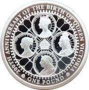 1 Pound - Elizabeth II Queen Victoria - Four Heads, United Kingdom, 2019 reverse image