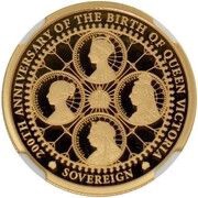 1 Sovereign - Elizabeth II Queen Victoria - Four Heads, United Kingdom, 2019 reverse image