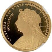 1 Sovereign - Elizabeth II Queen Victoria - Old Head, United Kingdom, 2019 reverse image