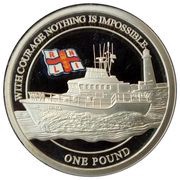 1 Pound - Elizabeth II RNLI; Roy Barker I, United Kingdom, 2021 reverse image