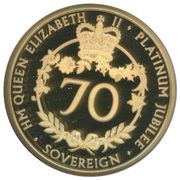 1 Sovereign - Elizabeth II Platinum Jubilee, United Kingdom, 2022 reverse image
