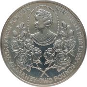2 Pounds - Elizabeth II Queen Mother's 90th Birthday, United Kingdom, 1990 reverse image