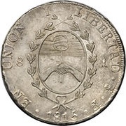 8 Reales Provincias del Rio de la Plata, Argentina, 1815 reverse image
