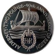 2 Pounds - Elizabeth II 40th Anniversary of Queen's Reign, United Kingdom, 1992 reverse image