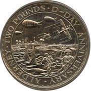 2 Pounds - Elizabeth II D-Day, United Kingdom, 1994 reverse image