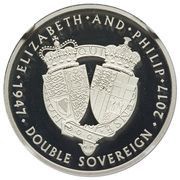 2 Sovereigns - Elizabeth II Platinum Wedding reverse image