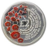 2 Pounds - Elizabeth II Remembrance Day reverse image