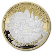 2 Sovereigns - Elizabeth II VE Day reverse image
