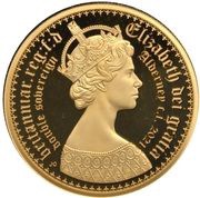2 Sovereigns - Elizabeth II Gothic - Quartered Arms; Gold Proof obverse image