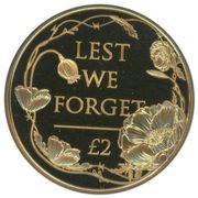2 Pounds - Elizabeth II Remembrance Day; Gold Proof reverse image