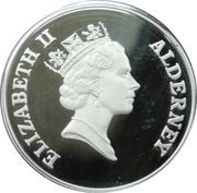 5 Pounds - Elizabeth II Queen Mother; Silver Proof obverse image