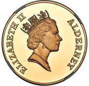 5 Pounds - Elizabeth II Queen Mother; Gold Proof obverse image
