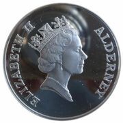 5 Pounds - Elizabeth II Queen Mother; Silver Piedfort obverse image