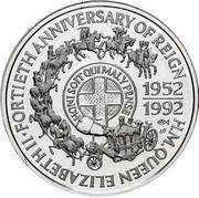 5 Pounds - Elizabeth II Piedfort; Mule obverse image