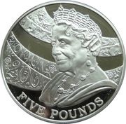 5 Pounds - Elizabeth II Queen Mother, United Kingdom, 2000 reverse image
