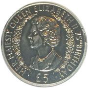 5 Pounds - Elizabeth II Queen Elizabeth II, United Kingdom, 2001 reverse image