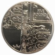 5 Pounds - Elizabeth II Golden Jubilee, United Kingdom, 2002 reverse image