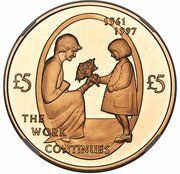 5 Pounds - Elizabeth II 5th Anniversary Death of Princess Diana, United Kingdom, 2002 reverse image