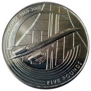 5 Pounds - Elizabeth II Last Flight of the Concorde, United Kingdom, 2003 reverse image