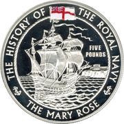 5 Pounds - Elizabeth II The Mary Rose; Silver Proof, United Kingdom, 2003 reverse image
