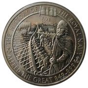 5 Pounds - Elizabeth II Alfred the Great, United Kingdom, 2003 reverse image