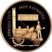 5 Pounds - Elizabeth II The Rocket; Gold Proof, United Kingdom, 2004 reverse image