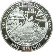 5 Pounds - Elizabeth II H.M.S. Revenge; Silver Proof reverse image
