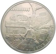 5 Pounds - Elizabeth II Branch line, United Kingdom, 2004 reverse image
