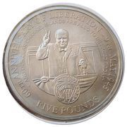 5 Pounds - Elizabeth II Sir Winston Churchill, United Kingdom, 2005 reverse image