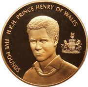 5 Pounds - Elizabeth II Prince Henry of Wales; Gold Proof, United Kingdom, 2005 reverse image