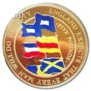 5 Pounds - Elizabeth II Battle of Trafalgar; Gold Proof, United Kingdom, 2005 reverse image
