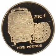 5 Pounds - Elizabeth II The Merchant Navy 21C1; Silver Proof Gold plated, United Kingdom, 2006 reverse image