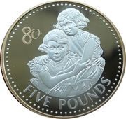 5 Pounds - Elizabeth II Princesses Elizabeth and Margaret, United Kingdom, 2006 reverse image