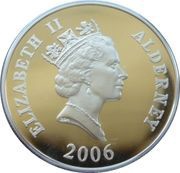 5 Pounds - Elizabeth II Preparing the Locomotive; Silver Proof Gold plated obverse image