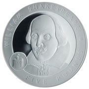 5 Pounds - Elizabeth II William Shakespeare; Silver Proof, United Kingdom, 2006 reverse image